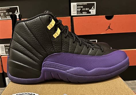 black and purple jordans|jordan 12 black field purple.